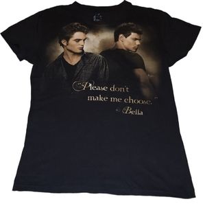 2009 Twilight New Moon Edward Jacob Don't Make Me Choose Movie Promo T-Shirt